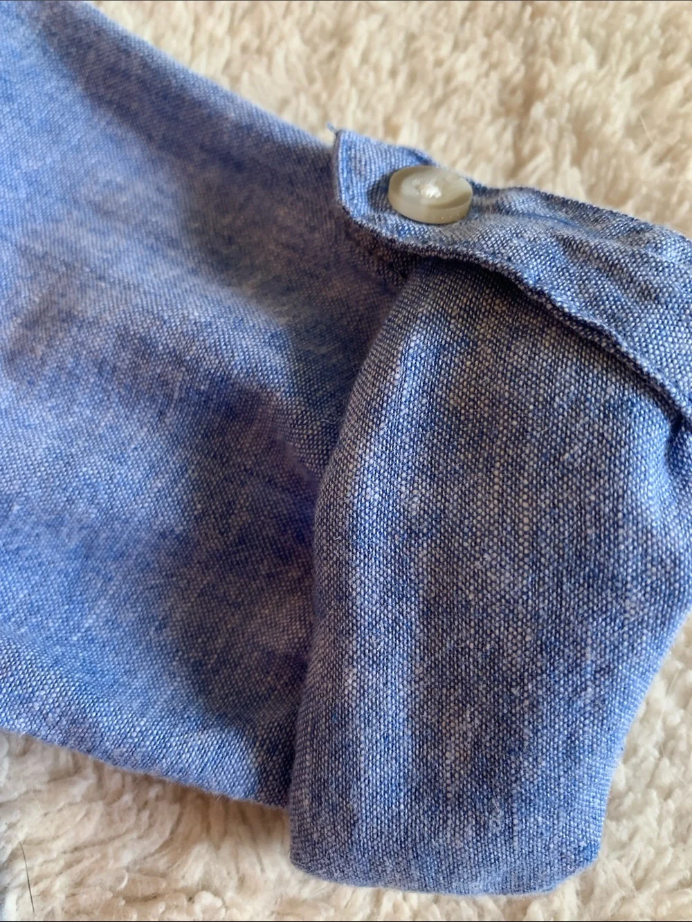 Gymboree Blue Button Down Shirt 18-24M Boys EUC